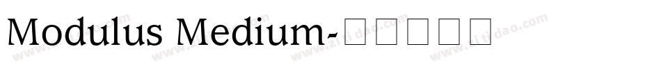 Modulus Medium字体转换